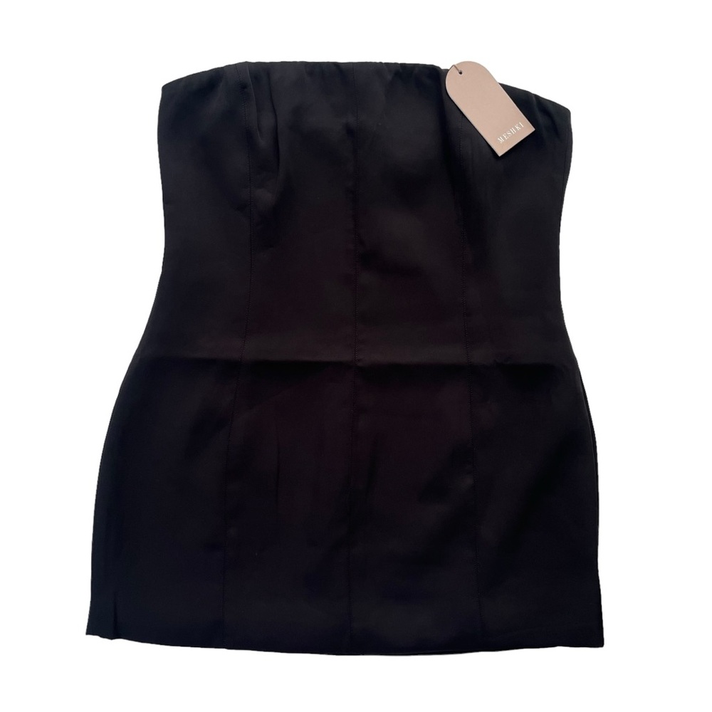 Meshki Women’s Size XL, Black, Maci Crepe Strapless Mini Dress Style# DR03921WD7